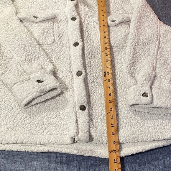 32 Degrees Heat Women’s Sherpa Fleece Jacket XS/S Cream Button-Up Teddy Coat - Picture 8 of 8